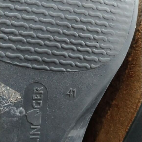 Haflinger Womens 41 Slip On Mule Clogs Wool Wedge Brown Tan - Picture 13 of 13